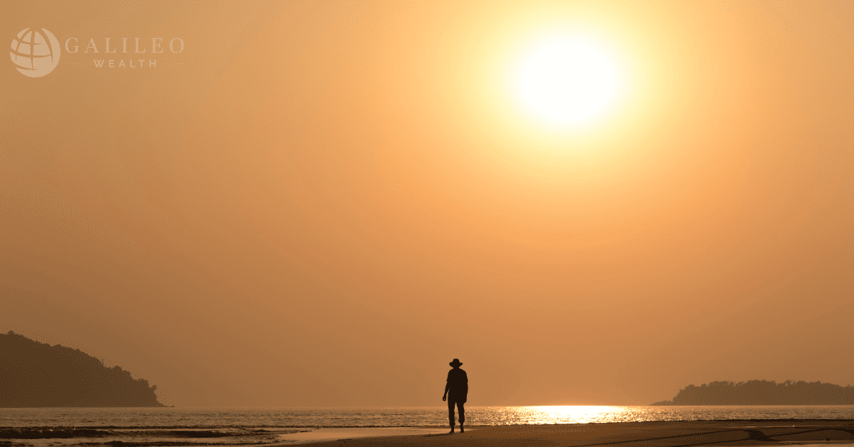 lone expat on beach